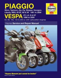 Piaggio (Vespa) Scooters 1991-2009 Repair Manual