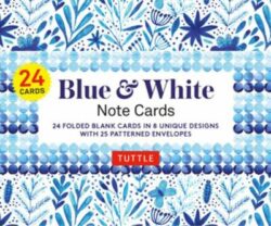 Blue & White Note Cards - 24 Cards