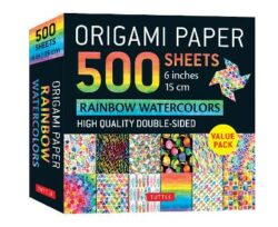 Origami Paper 500 sheets Rainbow Watercolors 6" (15 cm)