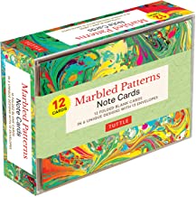 Marbled Patterns Note Cards - 12 Cards