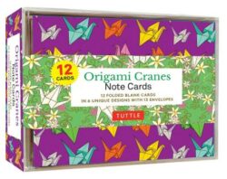 Origami Cranes Note Cards 12 Cards