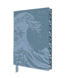 Katsushika Hokusai: The Great Wave 2025 Artisan Art Vegan Leather Diary Planner - Page to View with Notes