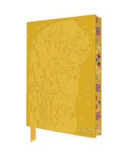 Klimt: The Kiss 2025 Artisan Art Vegan Leather Diary Planner - Page to View with Notes