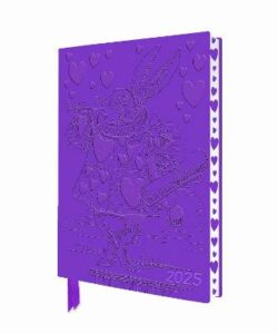 Alice in Wonderland 2025 Artisan Art Vegan Leather Diary Planner - Page to View with Notes