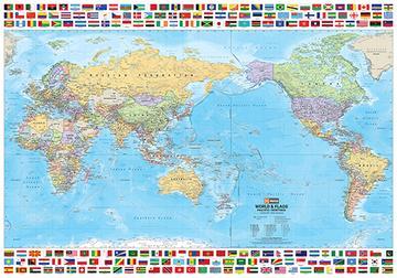 World & Flags Map