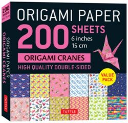 Origami Paper 200 sheets Origami Cranes 6" (15 cm)