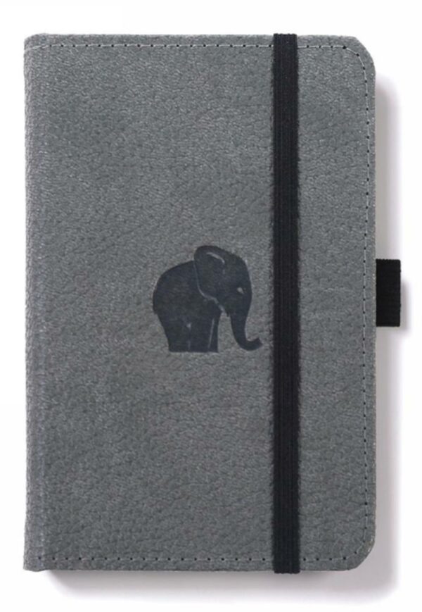 Dingbats* Wildlife A4+ Grey Elephant Notebook - Graph