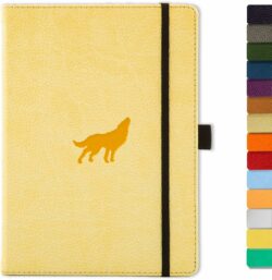 Dingbats* Wildlife A5+ Cream Wolf Notebook - Plain