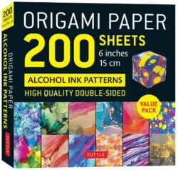 Origami Paper 200 sheets Alcohol Ink Patterns 6" (15 cm)