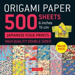 Origami Paper 500 sheets Japanese Folk Prints 6" (15 cm)